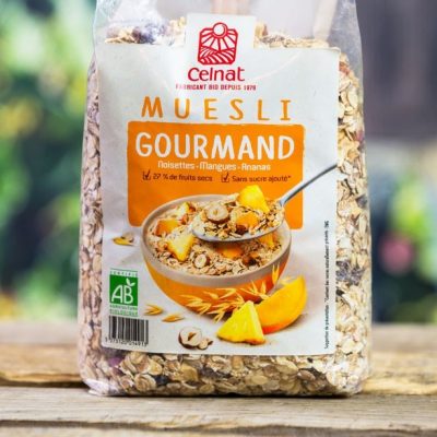 ma ferme en ville muesli gourmand noisette mangues ananas Celnat